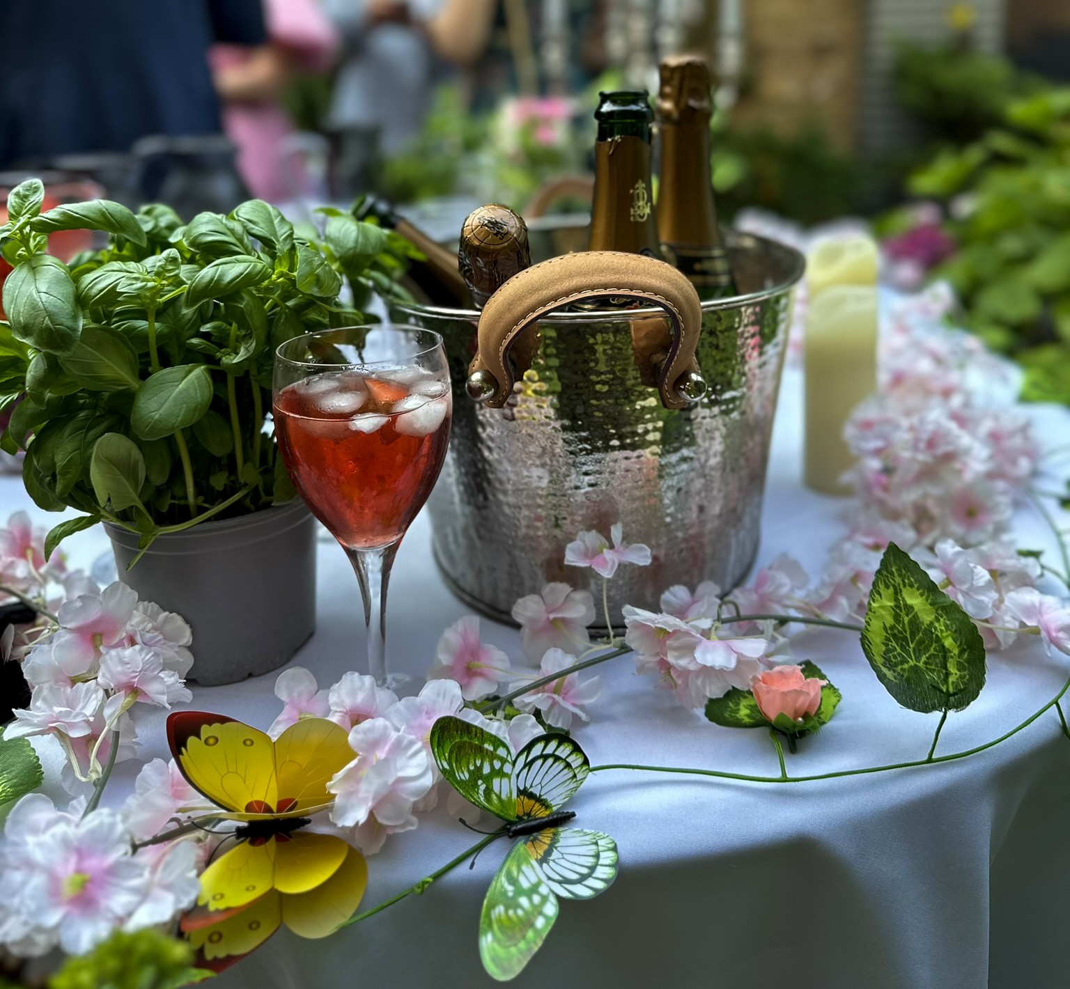 Candlelit ambience and table setup